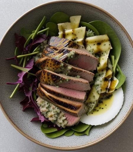 Grilled Tuna Salad With Wasabi Dressing recipe image