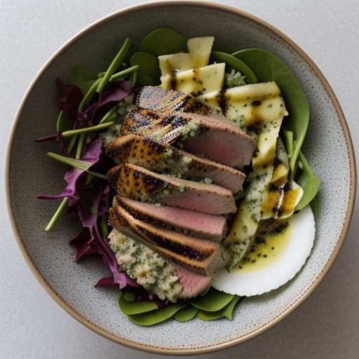 Grilled Tuna Salad With Wasabi Dressing recipe image