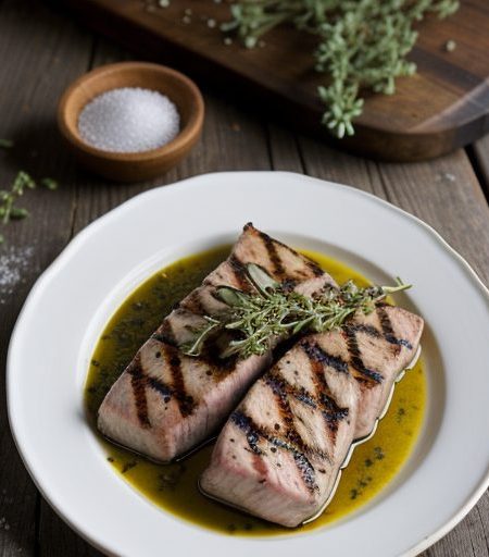 Grilled Tuna Steaks With Garlic and Oregano (6.5 PTS recipe image