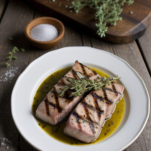 Grilled Tuna Steaks With Garlic and Oregano (6.5 PTS recipe image