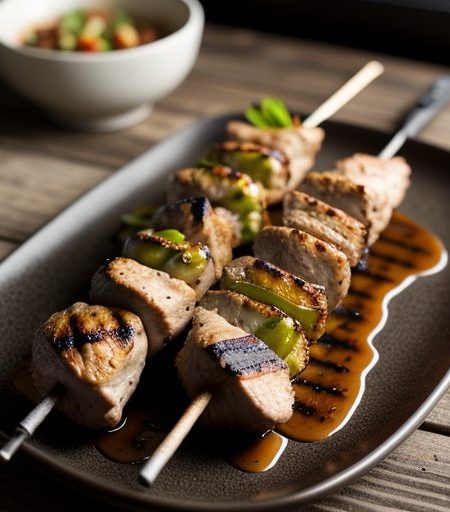 Grilled Turkey en Brochette recipe image