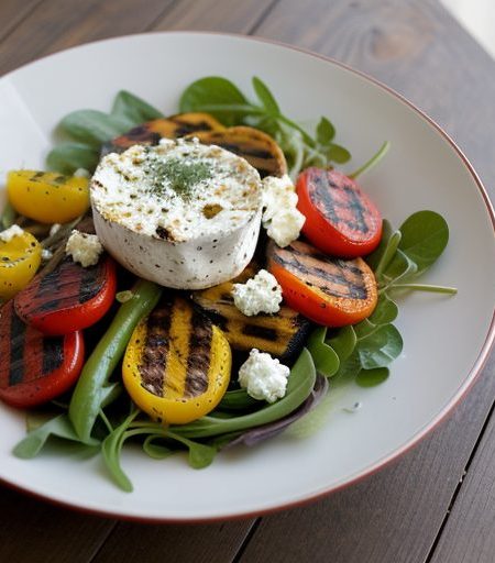 Grilled Vegetable Salad With Goat Cheese recipe image