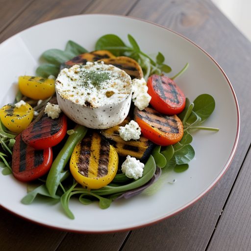 Grilled Vegetable Salad With Goat Cheese recipe image
