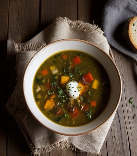 Grilled Vegetable Soup (Emeril recipe image