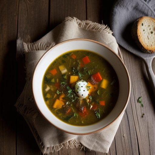 Grilled Vegetable Soup (Emeril recipe image