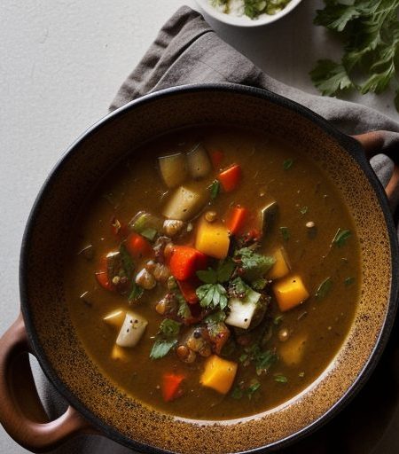 Grilled Vegetable Soup (From My Garden recipe image