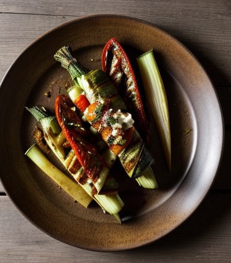 Grilled Vegetables With Sun Dried Tomato Vinaigrette recipe image