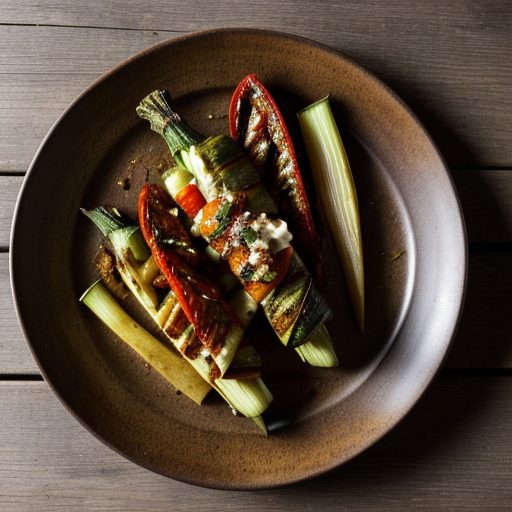 Grilled Vegetables With Sun Dried Tomato Vinaigrette recipe image