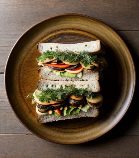 Grilled Vegetarian Portabella Sandwich recipe image