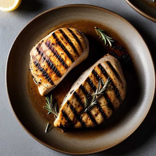 Grillel Chicken Breasts W/Wild Mushroom~.... recipe image