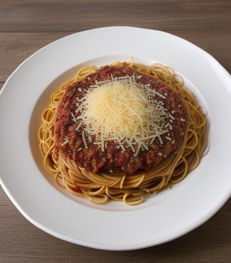 Ground Beef With Spaghetti Parmigiana recipe image