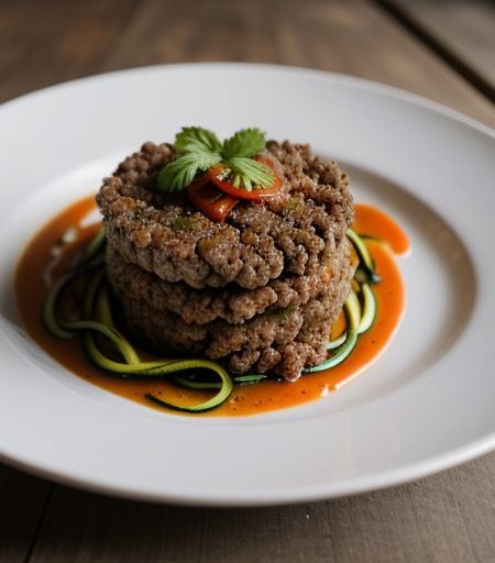 Ground Beef With Zucchini & Tomato recipe image