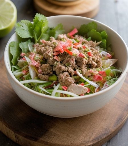 Ground Meat, Crab, and Grapefruit Vietnamese Salad recipe image