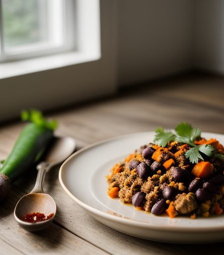 Ground Turkey & Black-Bean Chili recipe image