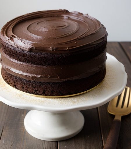 Guilt-Free Chocolate Cake With Silken Cocoa Frosting recipe image