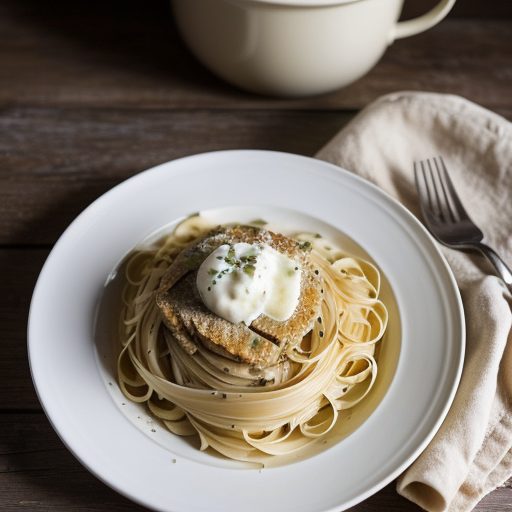 Guilt-Free Linguine Alfredo recipe image