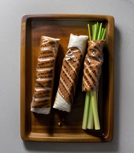Gyuniku Negimaki (Steak and Onion Spring Rolls recipe image