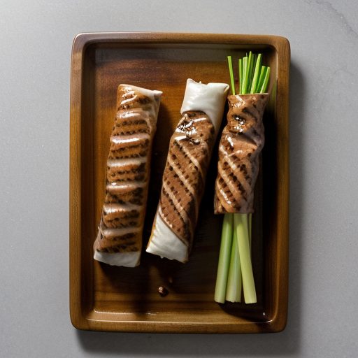 Gyuniku Negimaki (Steak and Onion Spring Rolls recipe image