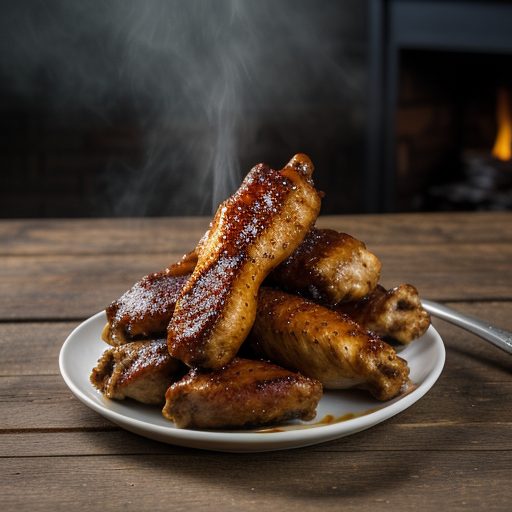 HOT" Barbecued Chicken Wings recipe image