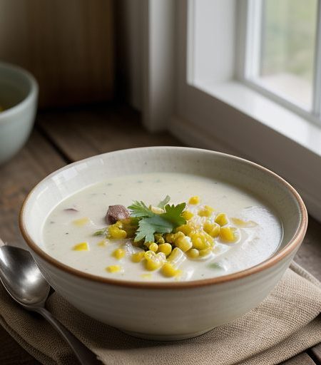 Haddock & Sweetcorn Chowder. recipe image