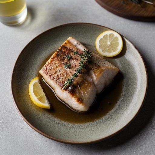 Halibut Poached With Vermouth & Thyme recipe image