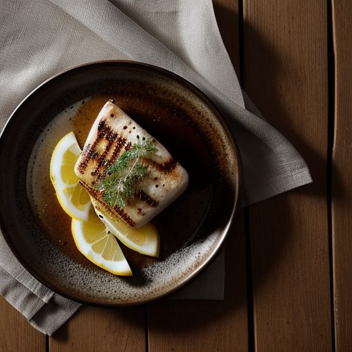 Halibut Steak With Coffee Butter recipe image