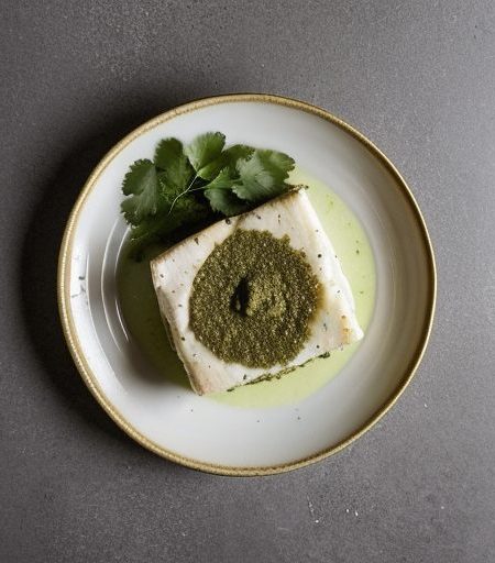 Halibut With Cilantro Pesto recipe image