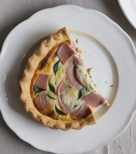 Ham-Basil Quiche recipe image