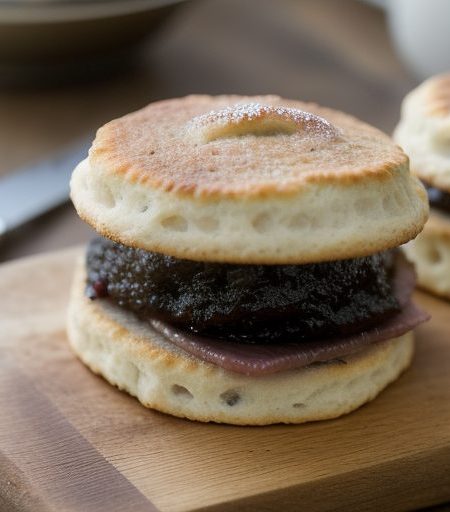 Ham Biscuits With Onion Marmalade - Country Living recipe image