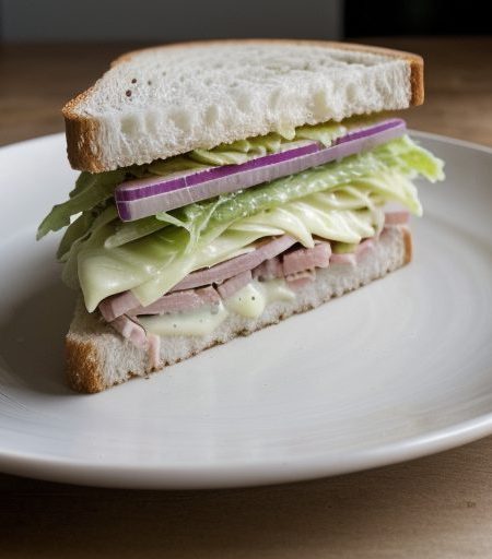 Ham & Cole Slaw Sandwich recipe image