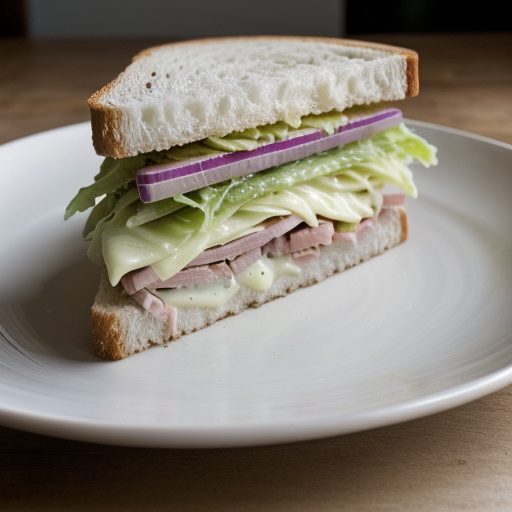 Ham & Cole Slaw Sandwich recipe image