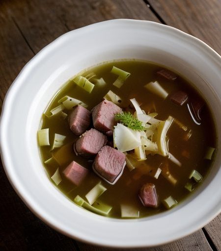 Ham Steak Cabbage Soup recipe image