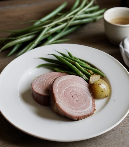 Ham With Potatoes and Green Beans recipe image