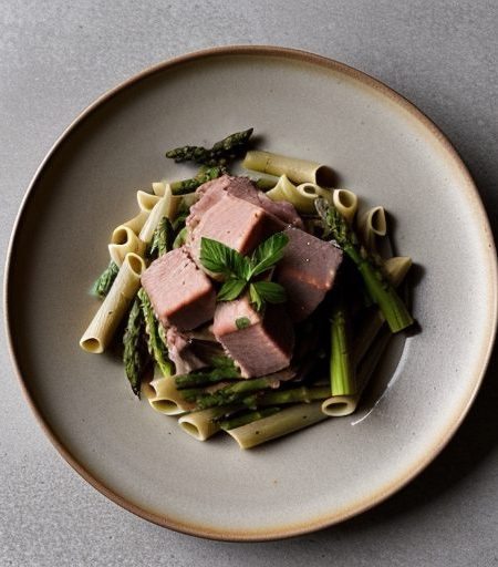 Ham and Asparagus Pasta recipe image