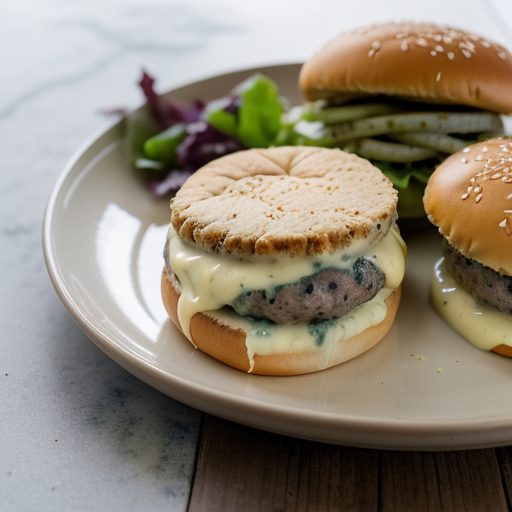 Hamburgers With Gorgonzola Cheese recipe image