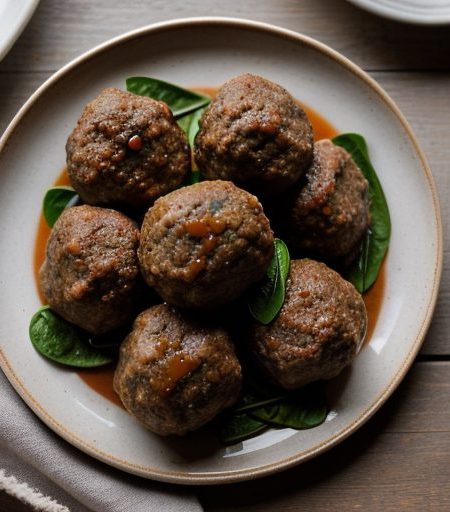 Hammin Di Pesach (Lamb~ Meatballs & Spinach F recipe image