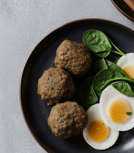 Hammin Di Pesach (Lamb, Meatballs & Spinach for Passover recipe image