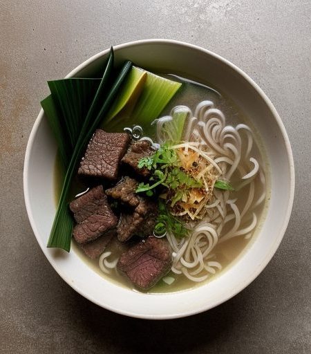 Hanoi Beef and Rice-Noodel Soup (Pho Bac recipe image