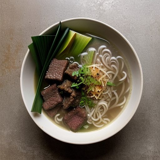 Hanoi Beef and Rice-Noodel Soup (Pho Bac recipe image