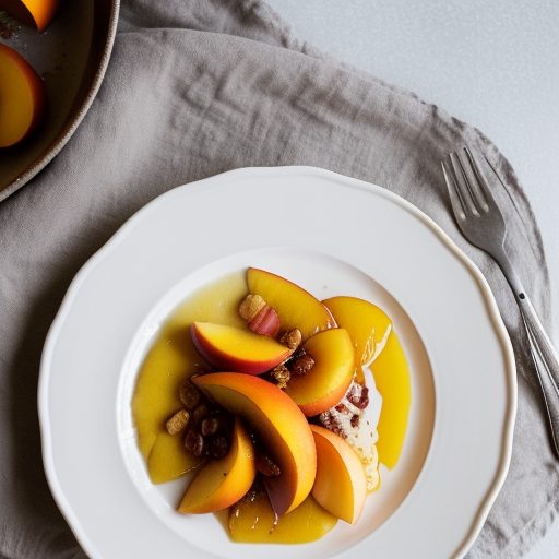 Hans Peachy Crepes With Marinated Peaches recipe image