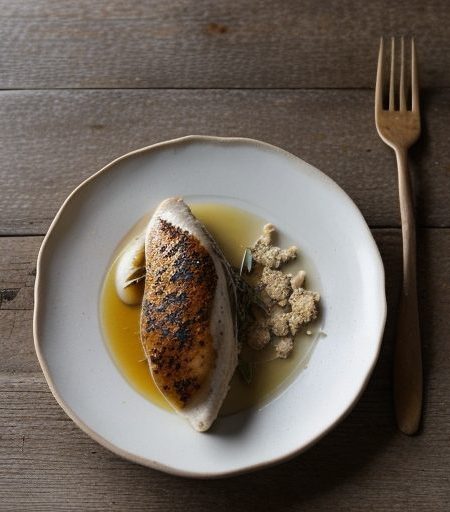 Hazelnut Chicken With Orange Thyme Cream recipe image