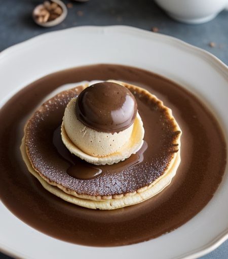 Hazelnut Crepes With Coffee Ice Cream - Glori recipe image