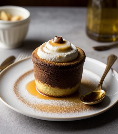 Hazelnut Souffle W/Sauce recipe image