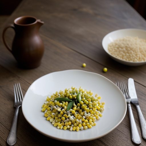 Hazelnuts~ Corn & Snow Peas recipe image