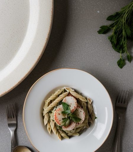 Healthy Scallops Penne Rigate recipe image