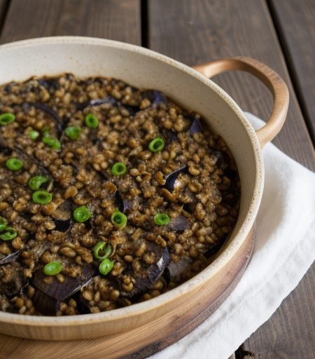 Hearty Eggplant-Barley Bake recipe image