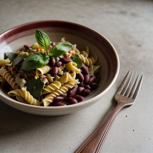 Hearty Pasta & Red Bean Salad recipe image