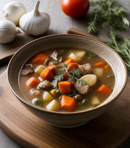Hearty Turkey-Vegetable Soup recipe image
