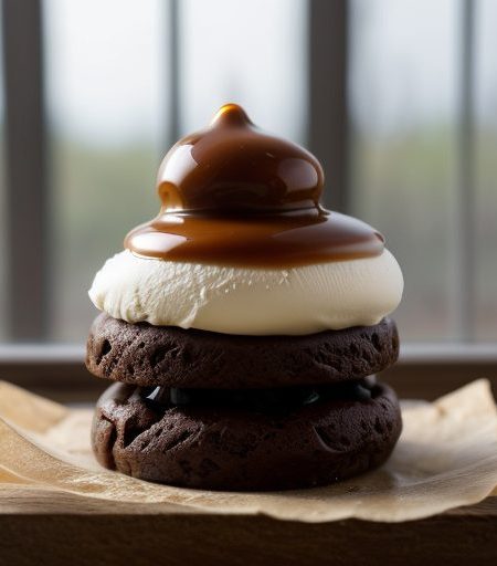 Heath Bar Brownie Sundaes/Caramel Sauce recipe image