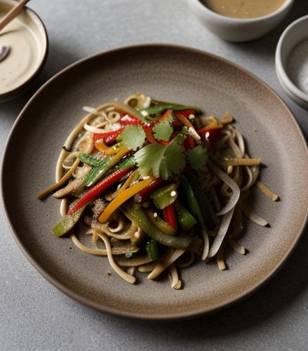 Helen's Thai Style Fajitas With Peanut Sauce recipe image